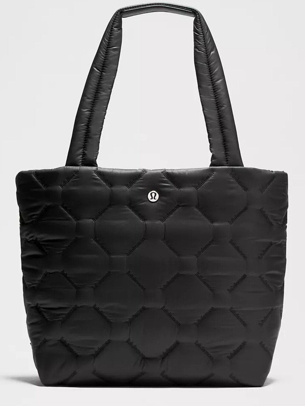 Lululemon Quilted Quilty Pleasures Black And Silver Tote Travel Bag 12L